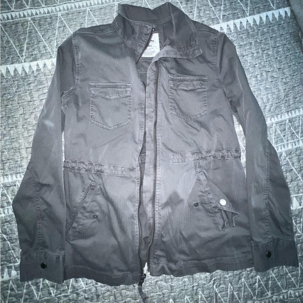 Gray Bomber Jacket